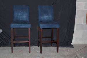 Set of 2 Microfiber Upholstered Chairs