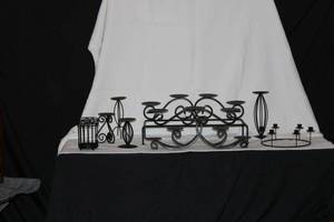 Lot of Various Metal Candleholders