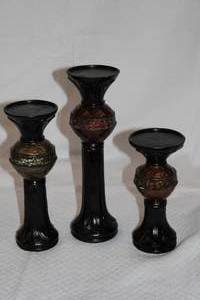 Lot of 3 Resin Candlesticks