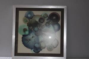 Abstract, modern, watercolor framed artwork