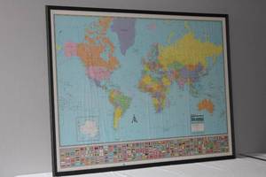 Framed world map