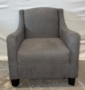 Grey upholstered chair