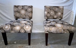 tan upholstered chairs