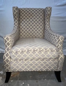 Golden brown wing back chair