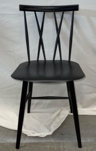 Black metal dining room chairs