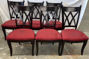 6 upholstered dining room chairs