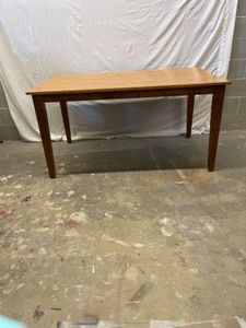 Butcher block style kitchen table