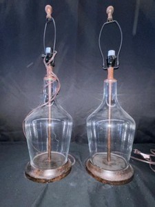 Glass bottle lamps