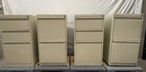 Lot of 4 Locking Filing Cabinets