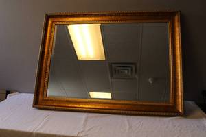 Large, Gold decorative mirror