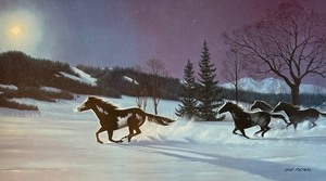 lot 114 image: Moonlight Madness Framed Print by Bob Peters