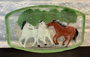 lot 131 image: Two Horse Motif Plates