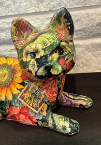 lot 135 image: Decoupage Cat Decorative Figurine
