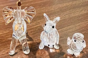 lot 159A image: Swarovski Cristal Elephant, Elephant and Duck