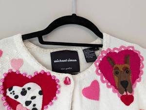 lot 79 image: Michael Simon Valentines Doggie Cardigan