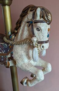 lot 2 image: Decorative Painted Carousel Horse