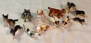 lot 26 image: Collection of Miniature Dog Figurines