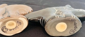 lot 180A image: Fun Ceramic Cat and Dog Salt and Pepper Shakers
