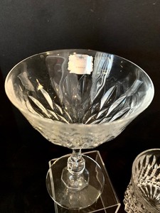 lot 100C image: Pretty Cut Glass Tumblers and More