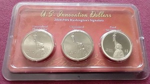 lot 1 image: 2018 UncirculatedProof Innovation Dollars