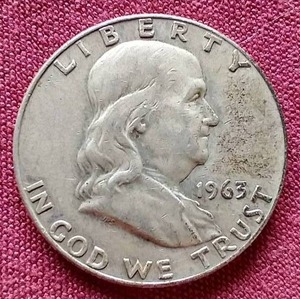 lot 4 image: 1963-D Franklin Half Dollar
