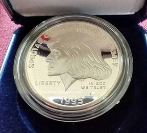lot 7 image: 1995 Special Olympics Proof Silver Dollar