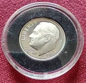 lot 13 image: 1992 Silver Proof Dime