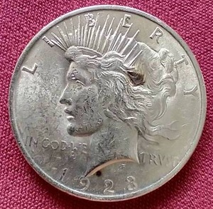 lot 15 image: 1923 Peace Dollar