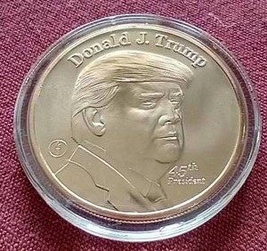 lot 17 image: Donald Trump 1 Oz. Copper Round