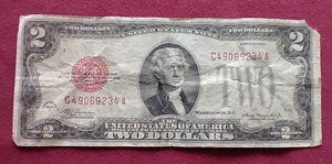 lot 21 image: 1928 $2 Note
