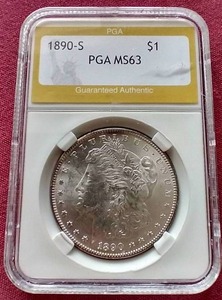 lot 27 image: 1890-S Morgan Dollar - PGA MS63