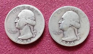 lot 35 image: (2) 90% Silver Washington Quarters