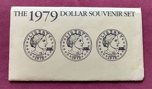 lot 46 image: 1979 U.S. Mint Susan B. Anthony Uncirculated Coin Set