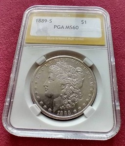 lot 67 image: 1889-S Morgan Dollar - PGA MS60