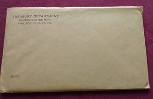 lot 72 image: 1962 U.S. Mint Proof Set