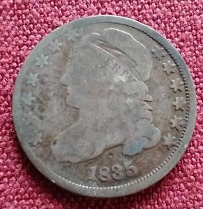 lot 78 image: 1835 Capped Bust Dime - Wow