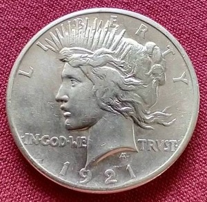 lot 81 image: 1921 Peace Dollar - Nice