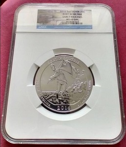 lot 85 image: 2016 5 oz Silver SC Fort Moultrie Quarter - NGC MS69 DPL