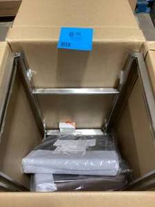 Lumisource Fuji Brown Stackable Counter Stool (Set of 2) Customer Returns See Pictures