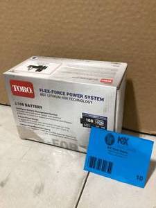 Toro Flex-Force Power System  60V Lithium-ion L108 Battery  Customer Returns See Pictures