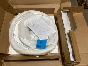 Jamesdar Kurv 24 in. Round White Steel Bistro Table (Seats 2)  Customer Returns See Pictures