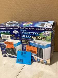 Lot of ARCTIC AIR 76 CFM 4 Speed Portable Evaporative Cooler for 45 sq. ft.   Customer Returns See Pictures