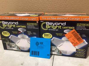 Lot of BEYOND BRIGHT 20-Watt 72 LED Lamp Lights 6500K Garage Ultra-Bright  Customer Returns See Pictures