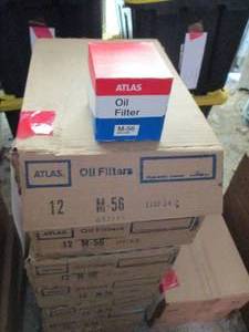 (4) Cases of 12 Atlas Oil Filters size M-56