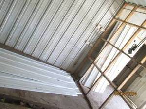 Large lot of corrugated metal siding