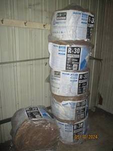 6 Rolls of R-30 unfaced insulation...