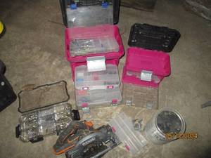 Organizers filled with assorted hardware