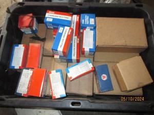 Tote full of crankcase vent filters...