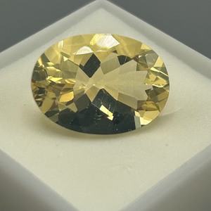 8.80 Carat Lemon Yellow Quartz Oval Faceted Cut