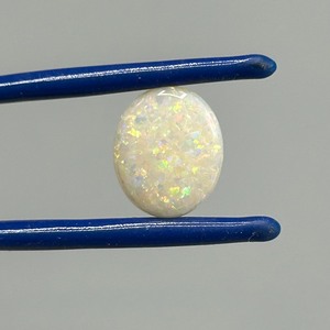 2.09 Carat Australian White Opal Oval Cabochon Cut - Stunning Play-of-Color